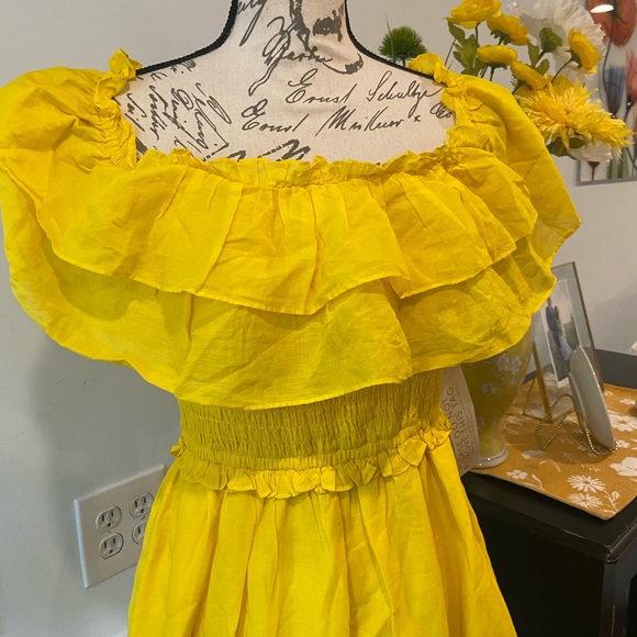 NWT HAPPY X NATURE Kate Hudson off the shoulder Dress sz.small(L-Junior) - Picture 4 of 9